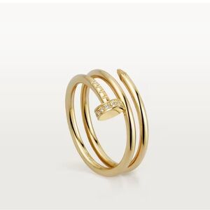 Cartier Juste un Clou Ring, Double with Diamonds YG